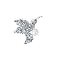 JwL Luxury Pearls Očarujúce brošňa kolibrík s pravou perlou JL0515