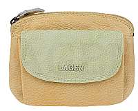 Lagen Dámska kožená peňaženka 786-382 Yellow/Green