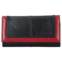 Lagen Dámska kožená peňaženka BLC-4228-219 Blk/Red