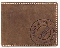 Lagen Pánska hnedá kožená peňaženka Brown8 /C