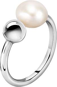 Morellato Oceľový prsteň s pravou perlou Oriente SARI15 mm