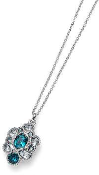 Oliver Weber Elegantný náhrdelník s tyrkysovými kryštálmi Keen 11814R