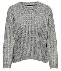 ONLY Dámsky sveter ONLCHUNKY L / S Pullover KNT Light Grey Melange S