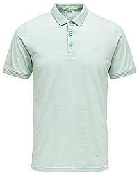 ONLY&SONS Pánske polo triko Stan SS Fitted Polo Tee Noos Grayed Jade M