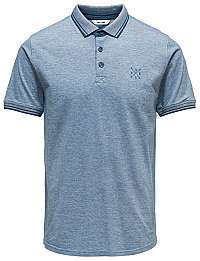 ONLY&SONS Pánske polo triko Stan SS Fitted Polo Tee Noos Majolica Blue S