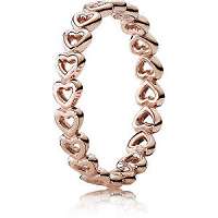 Pandora Bronzový srdiečkový prsteň 180177 56 mm