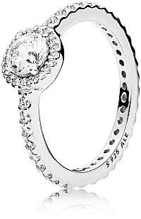 Pandora Oslnivý strieborný prsteň 190946CZ mm