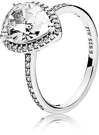 Pandora Oslnivý strieborný prsteň 196251CZ 58 mm