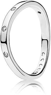 Pandora Strieborný prsteň s trblietavými kamienkami 197113CZ mm