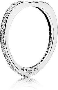 Pandora Strieborný zamilovaný prsteň 197095CZ 56 mm