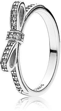 Pandora Trblietavý prsteň s mašličkou 190906CZ mm