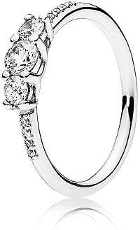Pandora Trblietavý strieborný prsteň 196242CZ mm