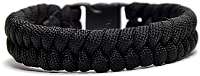 Cordell Paracord náramok Fishtail Čierny XL ( 20 - 21 cm )