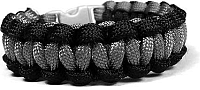 Cordell Paracord náramok Solomon Čierna-Sivá s reflexnými nitkami M ( 18 - 19 cm )