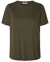 Pieces Dámske tričko Lucy Ss Top Olive Night S