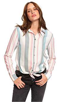 Roxy Dámska košeľa Suburb Vibes Stripe Snow White Retro Vertical ERJWT03343-WBK3 S