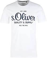 s.Oliver Pánske tričko 03.899.32.5264 . 0100 White XL