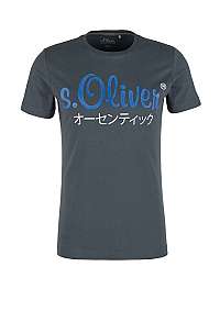 s.Oliver Pánske tričko 13.002.32.4610 .9581 Grey / Black L