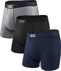 SAXX Sada pánskych boxeriek VIBE BOXER BRIEF 3PK black / grey / blue L
