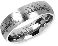 Silvego Oceľový prsteň moci z filmu Pán prsteňov RRC2010 61 mm