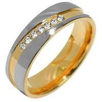 Silvego Snubný oceľový prsteň pre ženy Mariage RRC2050-Z 60 mm