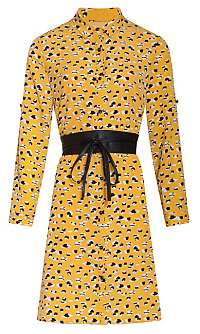 Smashed Lemon Dámske šaty 19599 Yellow/Black XL