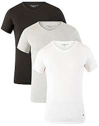 Tommy Hilfiger 3 PACK - pánske tričká 2S87903767-004 Black/Grey Heather/White L