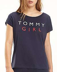 Tommy Hilfiger Dámske tričko Cn Tee Ss UW0UW01619-416 Navy Blazer L