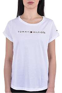 Tommy Hilfiger Dámske tričko Tommy Original Rn Tee Ss Logo UW0UW01618-100 White M