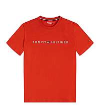 Tommy Hilfiger Pánske tričko Cn Ss Tee Logo Flag UM0UM01434-XA7 Fiery Red M
