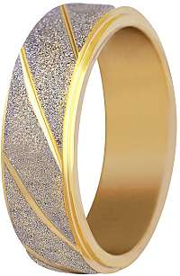 Troli Oceľový bicolor trblietavý prsteň 64 mm