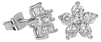Troli trblietavé kvietkované náušnice KEC-037