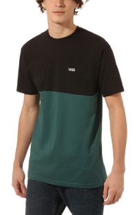 VANS Pánske tričko Colorblock Tee Black/Vans Trekking Green VN0A3CZDTNB1 XL