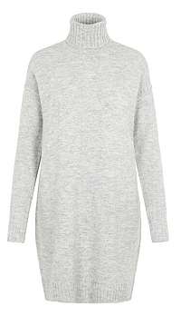 Vero Moda Dámske šaty VMLUCI LS ROLLNECK DRESS Light Grey Melange XL