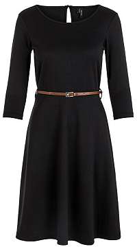 Vero Moda Dámske šaty VMVIGGA FLAIR 3/4 SLEEVE DRESS Black XS