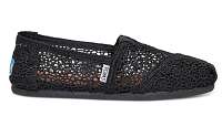 TOMS Alpargatas Black Moroccan Crochet