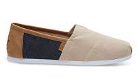 TOMS Alpargatas Natural Hemp Navy Denim Trim