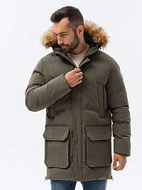 Atraktívna khaki parka na zimu V4 C554