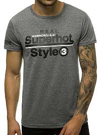 Atraktívne grafitové tričko s potlačou JS/SS10903