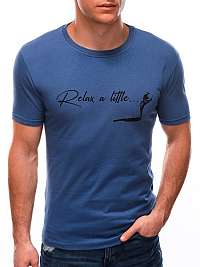 Bavlnené modré tričko Relax S1572