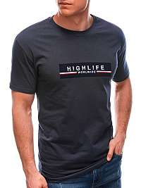 Bavlnené tmavošedé tričko s potlačou High Life S1615