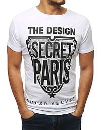 Biele pánske tričko SECRET PARIS