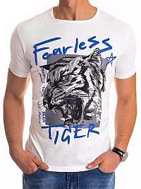 Biele tričko s potlačou Tiger