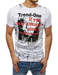 Biele tričko s trendy potlačou