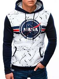 Bielo-granátová originálna mikina Nasa B1386