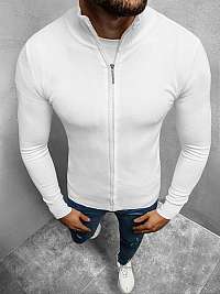 Biely sveter so zapínaním na zips TMK/YY07Z/2