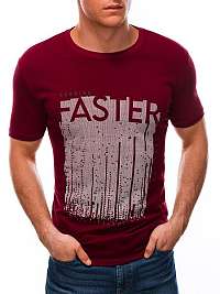 Bordové bavlnené tričko Faster S1591