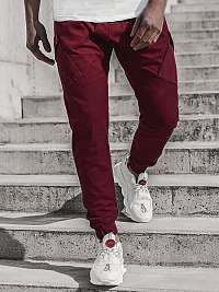 Bordové trendy joggery A/0853