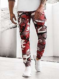 BORDOVO-BÉŽOVÉ MASKAČOVÉ TRENDY JOGGERY A/0853