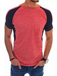 Červené štýlové tričko s krátkym rukávom